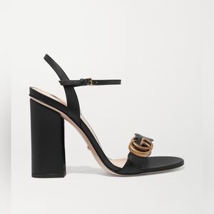 Gucci Leather Block Heel Sandal Size 38.5